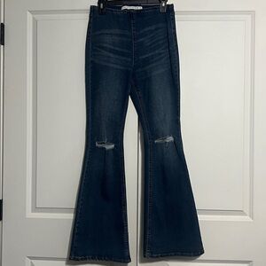 Tinseltown Dark Blue Flare Jeans